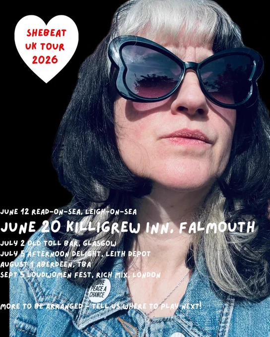 poster for shebeat tour featuring Falmouth date june 20
