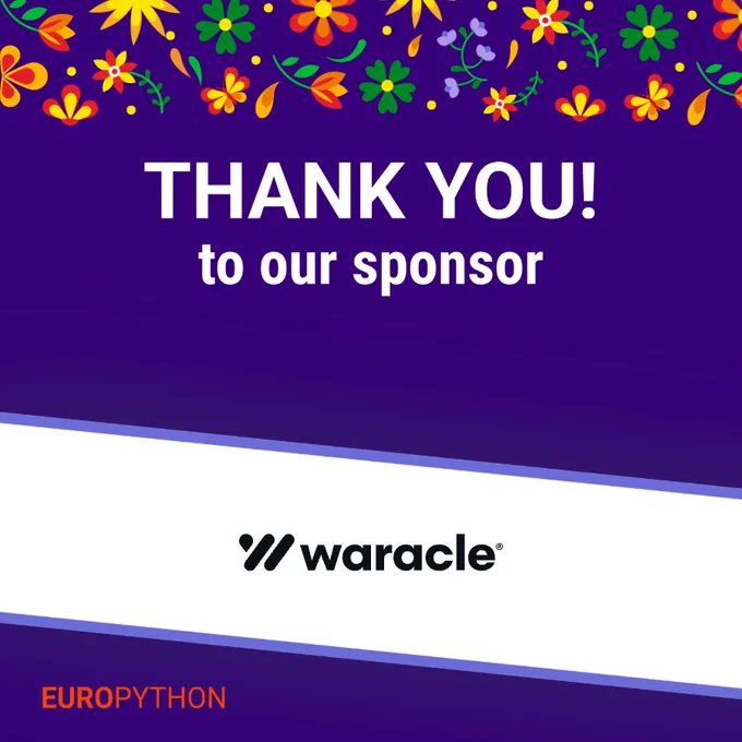 Sponsor announcement for EuroPython 2026 conference: Waracle