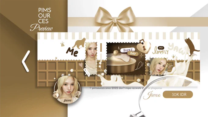 🧇 JIWOO
🥧 30K IDR | Retext ava
🍯 QRIS
graphics edited and designed by © pimsources since 2022 don't inspo steal recreate plagiarized or heavy reference are strictly prohibited