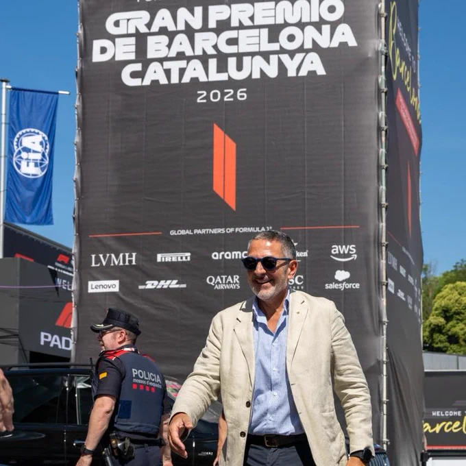 El conseller d'Empresa i Treball, Miquel Sàmper assisteix al Gran Premi de Fòrmula 1 al Circuit de Barcelona-Catalunya