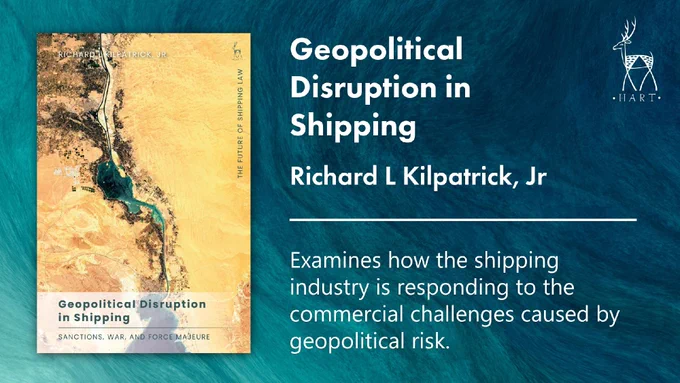 Banner showing the cover image of 'Geopolitical Disruption in Shipping' and the text: Examines how the shipping industry is responding to the commercial challenges caused by geopolitical risk.