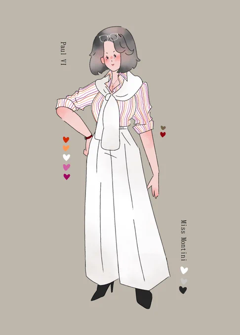 lesbian colour palette implied (?)
