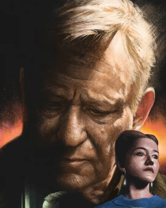 Illustrated portrait of Stellan Skarsgård as LUTHEN RAEL from the tv series ANDOR.