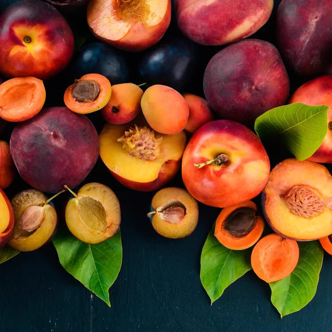 A variety of juicy drupes