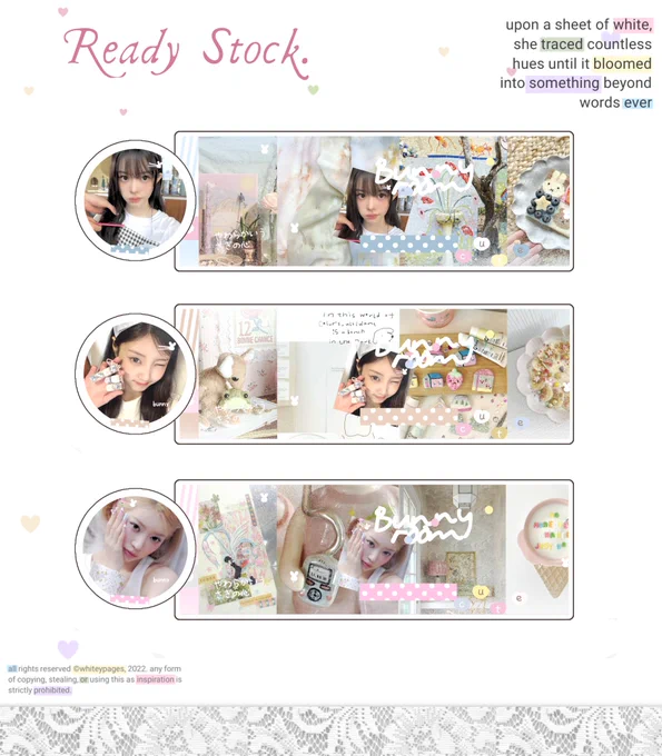 prici: 10k / ea
code:

• MINJU
• WONHEE
• MOKA

ava: png only.
