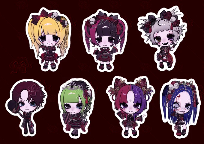 大好きな4代目衣装を描けて本当に幸せでした
( ᐡᴗ ̫ ᴗᐡ)

時間がなくて1か月ほどで仕上げたので、もっと上手く描けたかも…と思う部分もありますが、それでも精一杯愛を込めて描きました。

🫀ウリンちゃんの衣装は、初代衣装と2代目の大きなリボンをイメージしてデザインしました！
ウリンちゃんにぴったりな衣装になるよう、たくさん悩みながら考えました⁠꒰ꈍ⁠ᐜ⁠ꈍ⁠꒱

⚠️描くのめっちゃ順調だった〜！
今までたくさん描いてきたから、メロの可愛さを少しでも表現できるよう頑張ったよ( ᐡᴗ ̫ ᴗᐡ)♡

🍞パンちゃんは毎回ビジュアルが個性的で描いていてすごく楽しかった〜！
特に赤い水玉とツンツンヘアーが大好き！
八重歯がかわいすぎる（🫶🏻︎'-'）

🌊レムの髪の毛、めちゃくちゃ難しそうだと思ってたのに、描き始めたらすごく楽しかった〜！
細かいデザインがたくさんあって見ていても描いていても楽しい
頭のケチャップの発想が神すぎる𖦹𖧉𖦹

📿ホムラちゃんの耳の金属アクセサリーが多すぎて
ちゃんと描けてるかな…って少し心配でした(；；)
でも、あのキツネみたいな雰囲気が本当に似合う！
本当に綺麗で美人さん〜🦊

🐉アクちゃんの王冠にはかなり悩まされましたwww
でもアクちゃんといえば王冠なので、そこは頑張って描きました！
本当に気品があって高貴で美しすぎる…m(_ _)m
衣装デザインが天才すぎます

🎴本当に中性的な衣装を描くのが苦手で(　；∀；)
マナセくんの帽子も、被せるかどうかずっと悩んでいました。
最終的には写真と同じように手に持ってもらうことにしました！
思っていたより良い感じになった気がします〜( ͡° ͜ʖ ͡°)