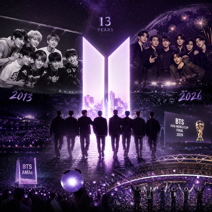 🎂 #13YearsWithBTS #HappyBTSDay #BTS