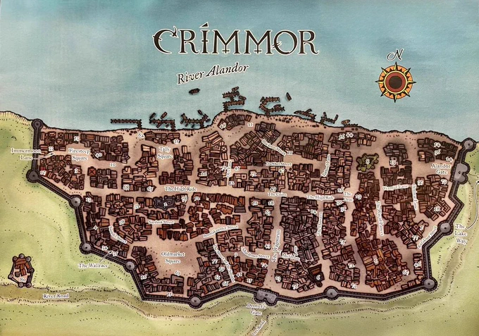 Artist: Vincent Dutrait

Source: Ed Greenwood (August 2005). “Crimmor: City of Caravans”. In Erik Mona ed. Dragon #334 (Paizo Publishing, LLC), pp. 22–34.