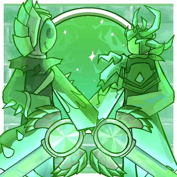 me when im in a "use alt text for anything but its main purpose" context and my opponent is scribble

anyways!
while drawing this i was very stumped on what the background would look like ;; iplanned it to be a battlefield before realizing theyre covering up everything
i then gave up and then scrolled through my drawings, and then i stole the bg idea from that ivory drawing of mine
i just close my eyes and scribble whatever while drawing real chartreuse the ref i got for him is INCOMPREHENSIBLE