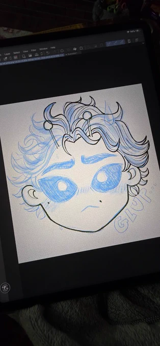 WIP Viktor alien sticker text reads glup