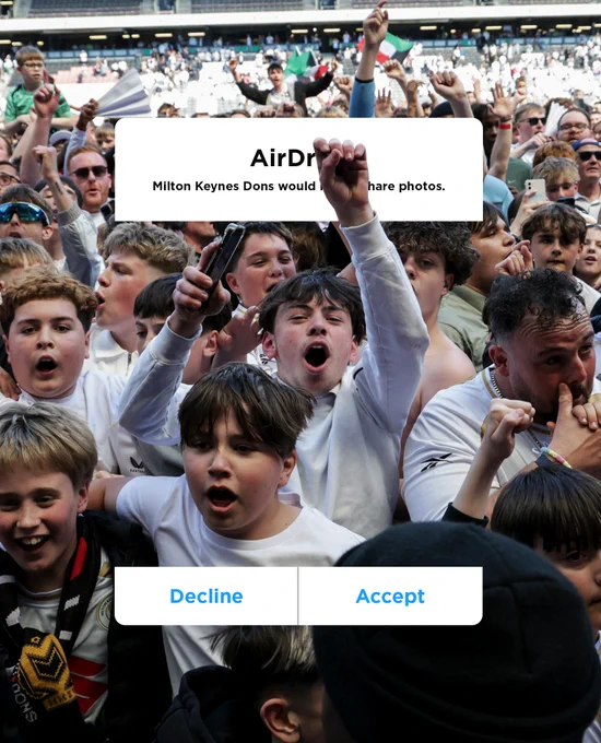 Images of the MK Dons promotion day.