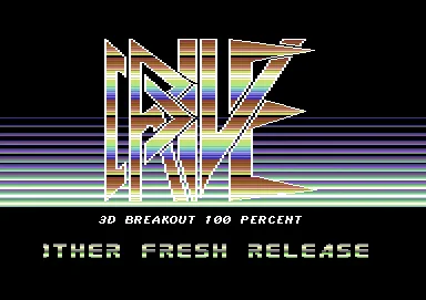 Screenshot of "3D Breakout" - Crack: Drive - Published by M.W. Gallon on Commodore 64 (1987)