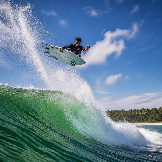 🚀🌊 Muito acima da linha da onda!

Imagem que traduz perfeitamente a evolução do surf moderno: velocidade, potência e progressão aérea em um único momento. O nível das manobras continua subindo, levando o esporte a novos limites dentro e fora das competições.

#Surf #Surfing #AerialSurfing #AirReverse #WaveRiding #SurfLife #SurfSession #Ocean #Wave #SurfPhotography #SurfReport #SurfSpotAI