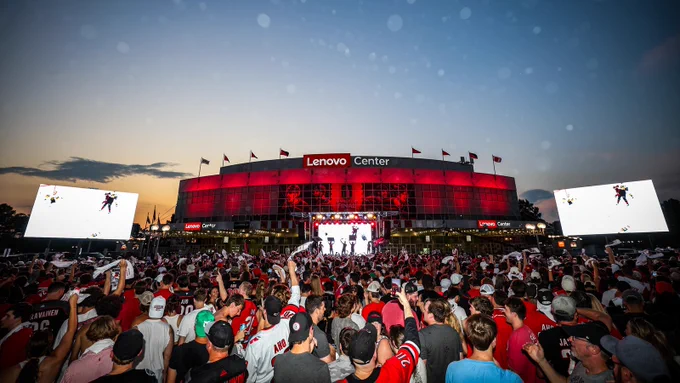 Photo of Caniacs outside at the Watch party