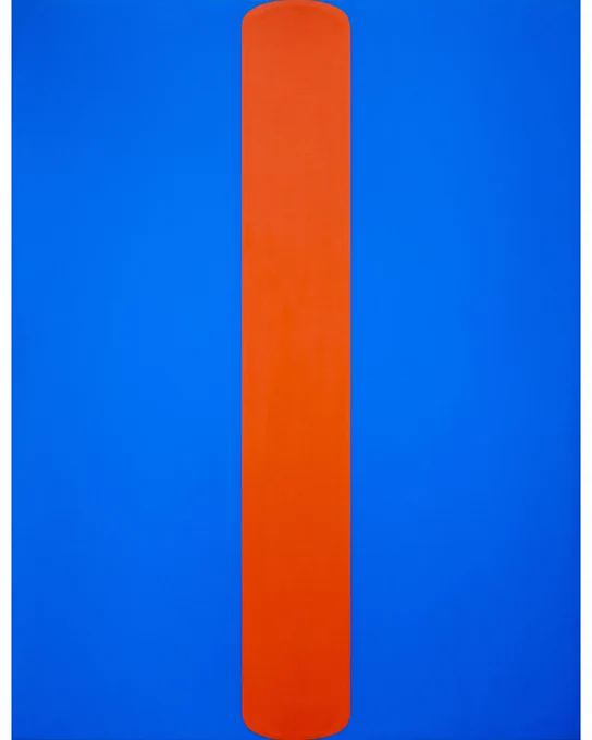Ellsworth Kelly, “Red Blue,” 1963, oil on canvas, 90 x 69 1/2 in., Oklahoma City Museum of Art, Museum purchase, Washington Gallery of Modern Art Collection, 1968.155, © Ellsworth Kelly Foundation, photo © Oklahoma City Museum of Art