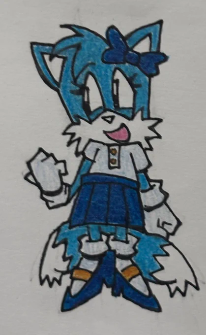 A silly blue fit for a silly blue gal 