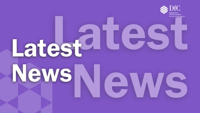 Purple DfC graphic with white text that reads, “Latest News.”