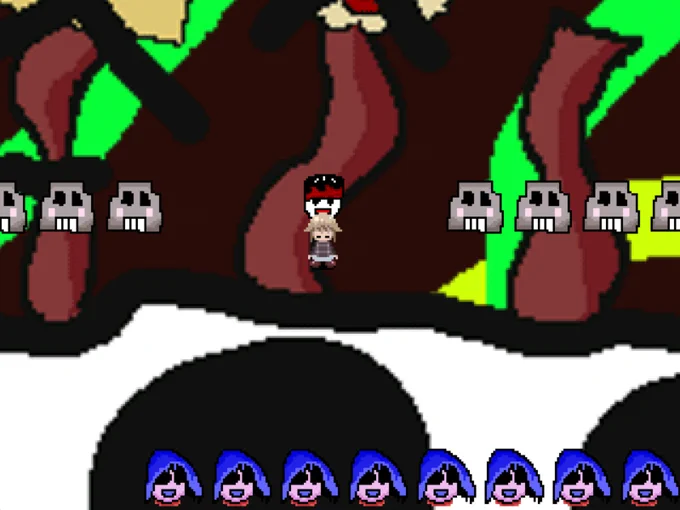 fangame: Yume 2kki (2007) location: haunted head world