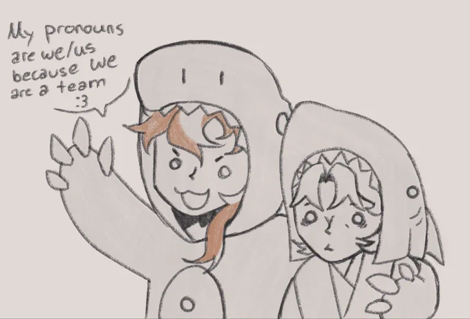 qewron: my pronouns are we/us because we are a team :3