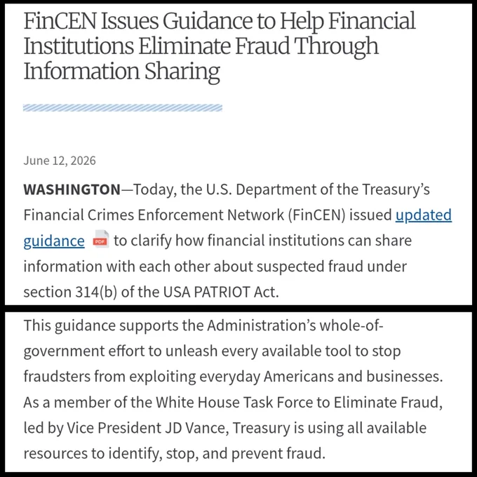 https://nypost.com/2026/06/12/business/treasury-dept-empowers-banks-to-crack-down-on-cartels-illegal-immigrant-labor/