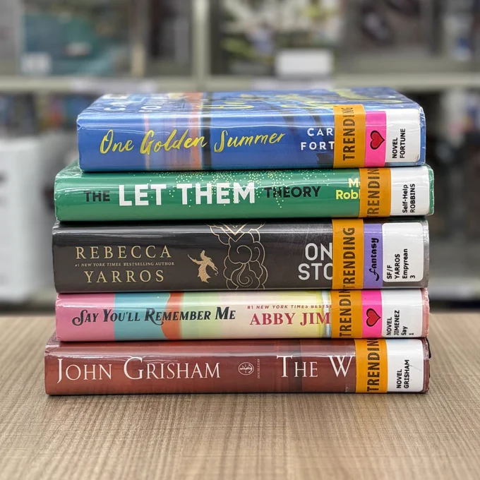 Stack of books.