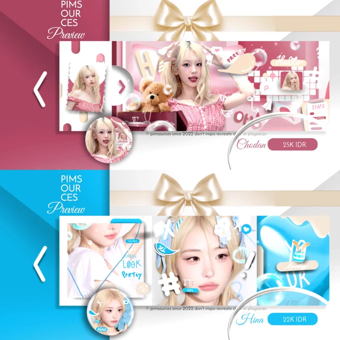 💗 Chodan QWER
🥞 25K IDR | Retext ava
💠 Hina QWER 
🥧 22K IDR | Retext ava
🌸 QRIS 
graphics edited and designed by © pimsources since 2022 don't inspo steal recreate plagiarized or heavy reference are strictly prohibited