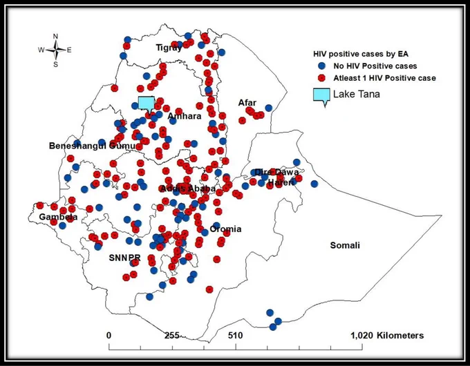 Map: Ethiopia has so much HIVAIDS.