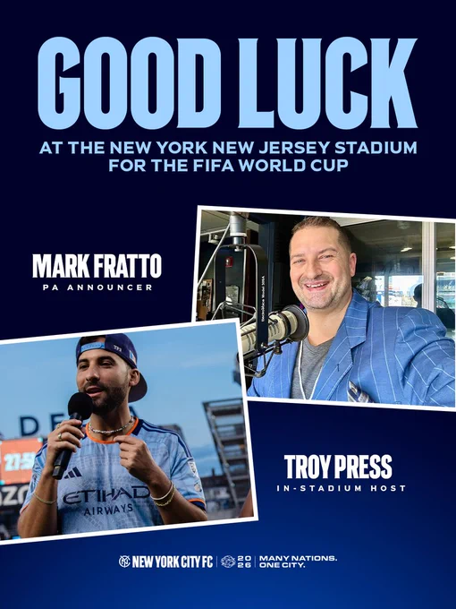 Wishing Mark Fratto and Troy Press the best of luck at the FIFA World Cup.