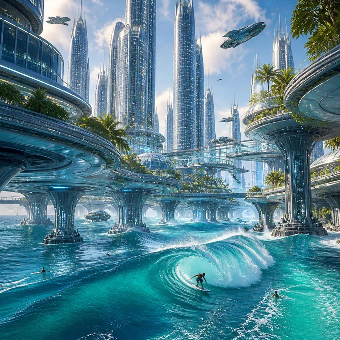 🤖🌊 E se o futuro do surf fosse assim?

Cidades flutuantes, inteligência artificial integrada ao oceano, energia limpa e ondas perfeitas convivendo em harmonia. Uma visão futurista que mistura tecnologia, sustentabilidade e a paixão pelo surf.

Será que um dia veremos destinos construídos para viver, trabalhar e surfar em um mesmo ecossistema inteligente?

#Surf #Surfing #FutureOfSurfing #ArtificialIntelligence #SurfTech #WavePools #SmartCities #OceanTechnology #Sustainability #FutureCities #Innovation #SurfSpotAI #SurfReport