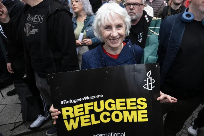 Belfast at its best today with thousands showing solidarity at Anti-racism Rally In front of Belfast City Hall. Belfast & District NUJ branch members joined other trade unions, community groups, women's groups, ethnic minority groups, politicians and Belfast’s new Lord Mayor.