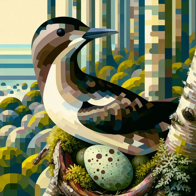 Songbirdz: #7362: Hatchlings: Alcids: Marbled Murrelet