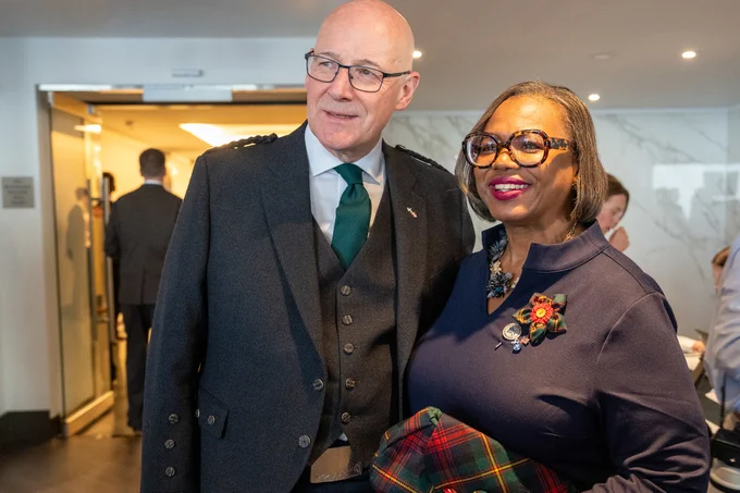 First Minister John Swinney at the Brand Scotland reception in Boston.
