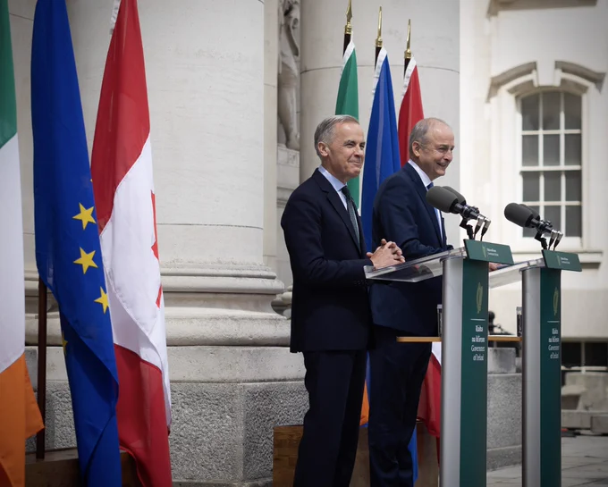 Prime Minister Carney meets with the Taoiseach of Ireland, Micheál Martin, in Dublin, Ireland.