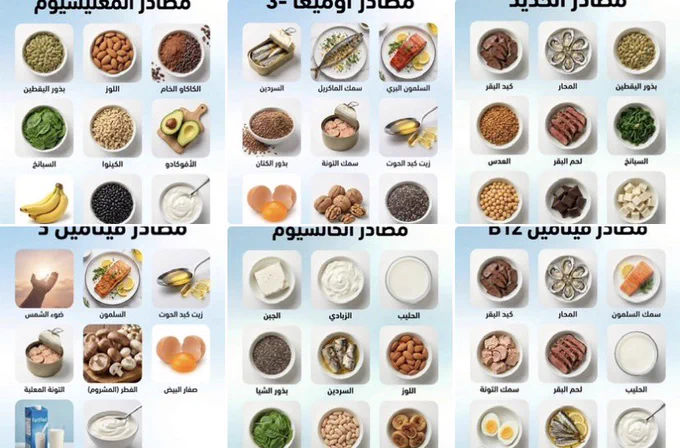 مصادر الفيتامينات الغذائية هي الأساس لصحة قوية وجسم متوازن