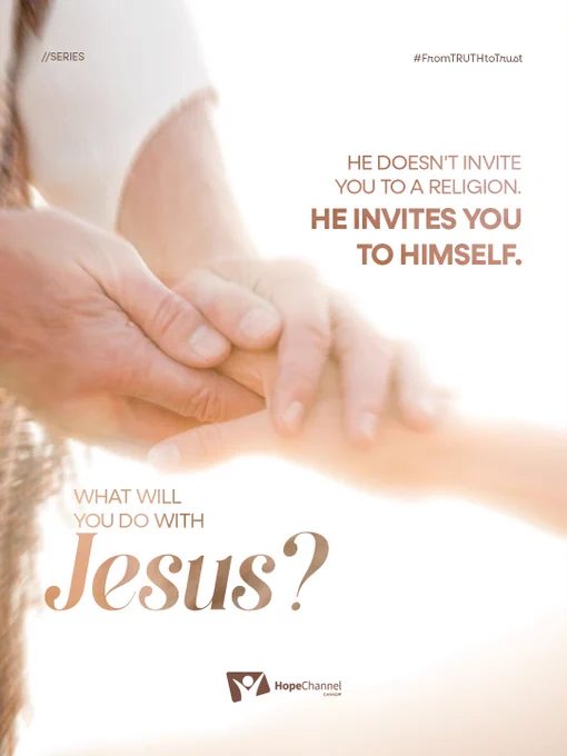 A warm and inviting image featuring gentle hands holding and text about Jesus' invitation. The background is softly blurred, enhancing a feeling of peace and reflection.