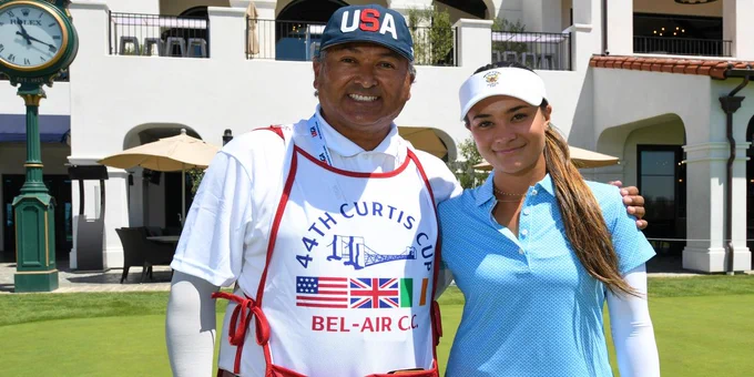 How a former USGA champion ended up caddying for the world’s No. 1 amateur at the Curtis Cup
