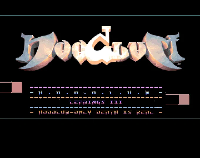 Screenshot of "All New World of Lemmings" - Crack: Hoodlum (HLM) - Published by Psygnosis on Commodore Amiga (1995)