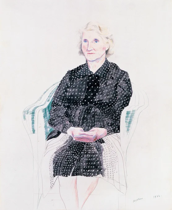 Mother, Paris, 1972, colored pencil on paper