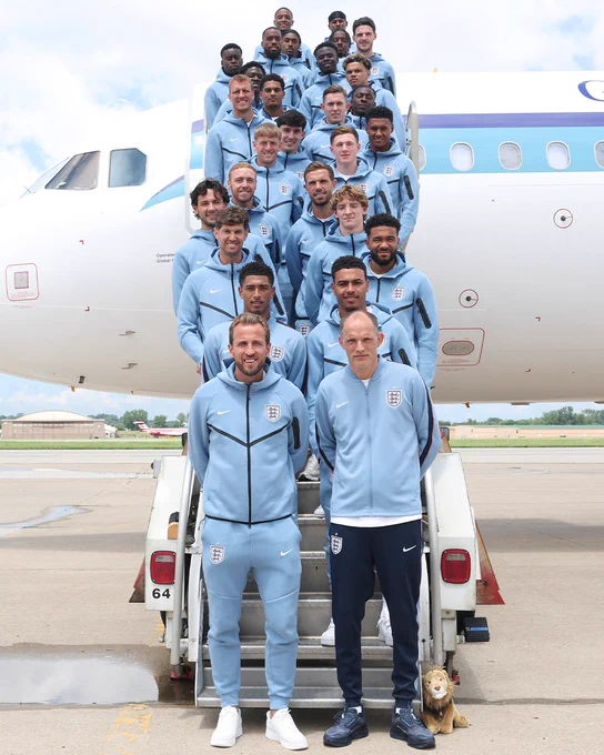 England men's team have landed in Kansas City.