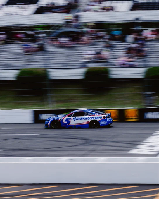 The No. 5 car on track at Pocono.