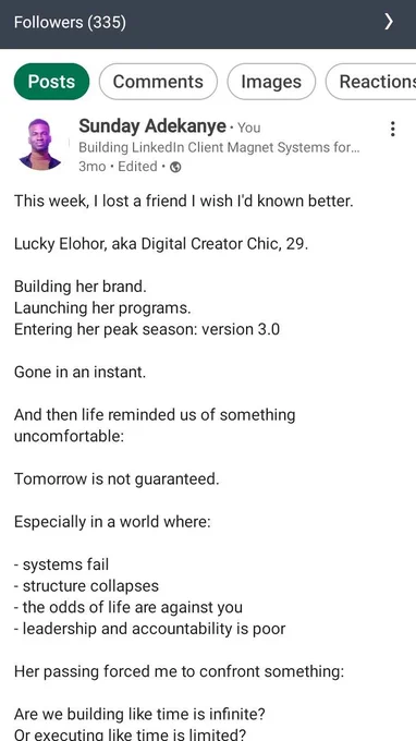 Slide 2 of 4 detailing my February Post about Lucky Elohor