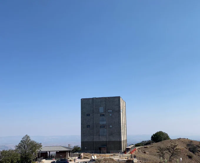 Mount Umunhum, a 3,489-foot peak in the Santa Cruz Mountains, famous for its 85-foot Cold War radar tower. © @_Jeffreyr