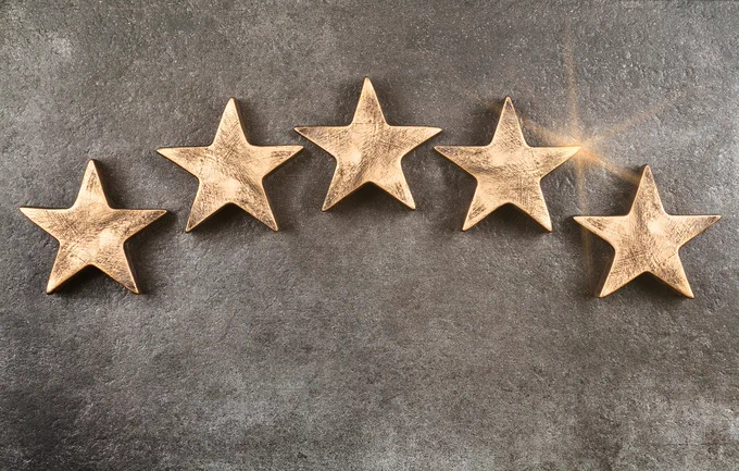 Five gold stars