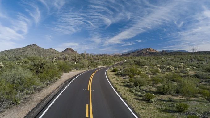 A photo of a highway in Arizona.