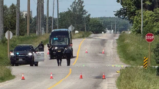 Ontario Provincial Police say five children are dead following a crash between the van they were riding in and an SUV in Mapleton Township. Four adults plus an infant in the van were also injured, as well as the driver of the SUV. CBC's Lauren Kuivenhoven has the latest from the scene.
