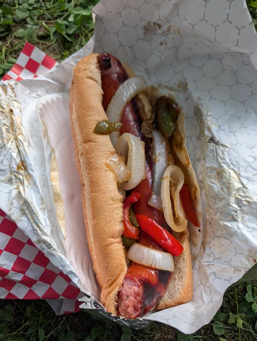 A picture of the actual Giant Western Sausage, which is very large and which obviously I bought 