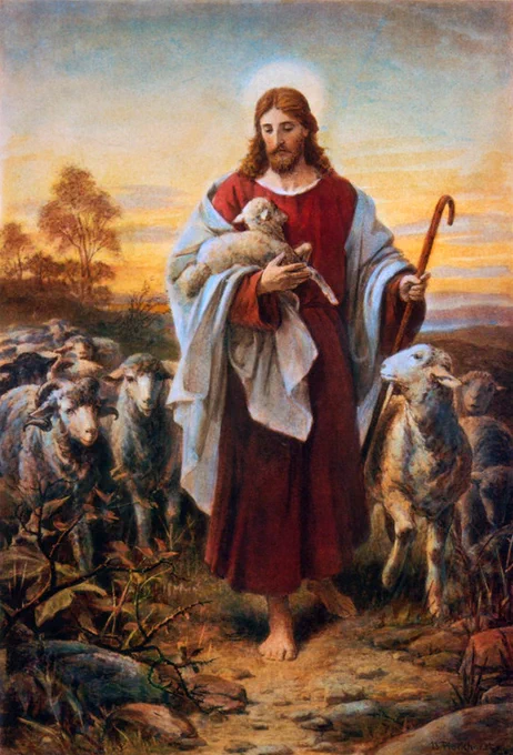 Bernhard Plockhorst (1825 – 1907), „Dobry Pasterz”, XIX wiek.
