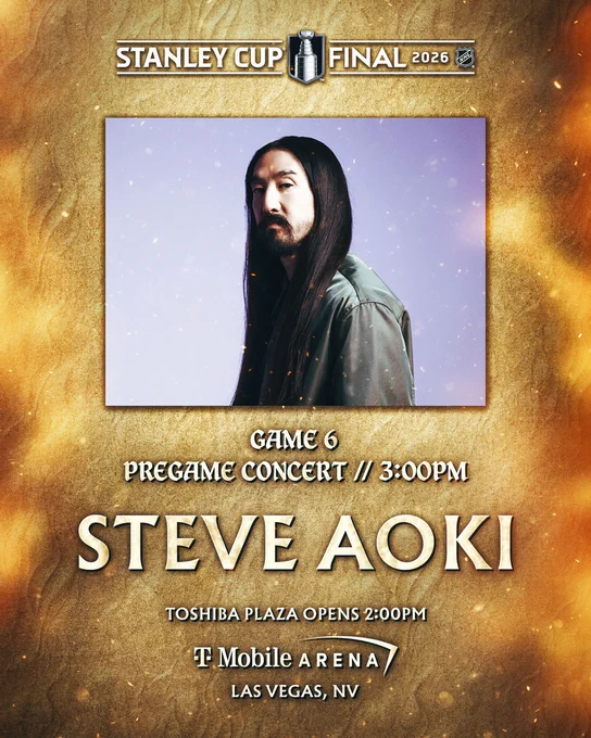 Steve Aoki Pregame Concert on Toshiba Plaza in front of T-Mobile Arena ahead of Game 6 at 3pm