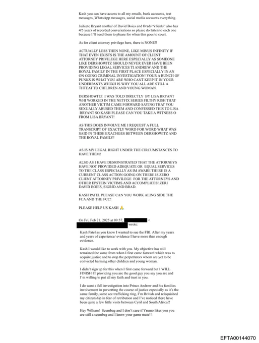 Epstein file EFTA00144040 page 31 - document mentioning Juliette Bryant as a victim with years of recorded conversations