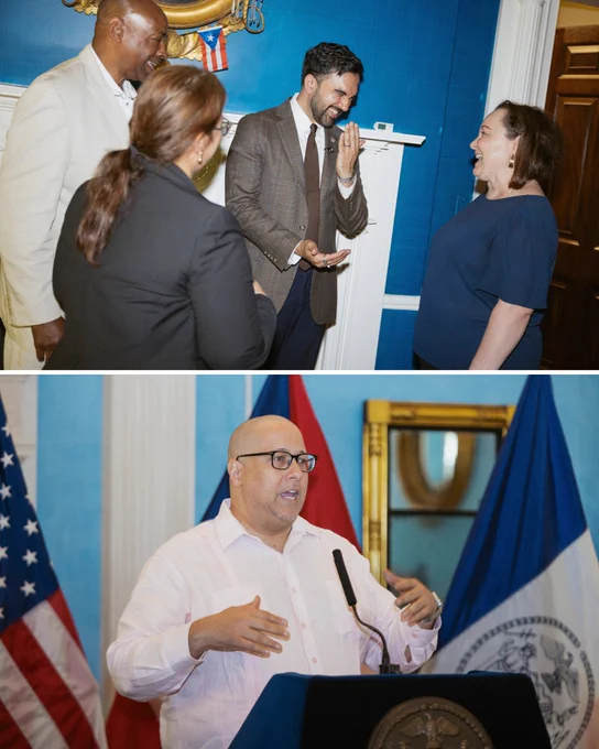 Mayor Mamdani welcomes members of New York City’s Puerto Rican community to Gracie Mansion.